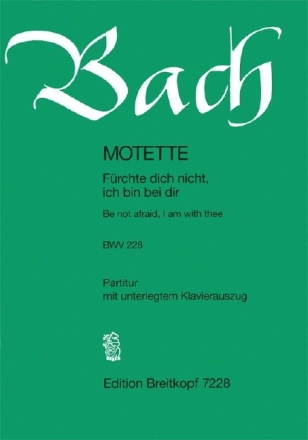 F�rchte dich nicht ich bin bei dir - Motette f�r achtstimmigen gemischten Doppelchor Partitur (dt/en)