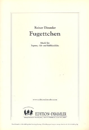 Fugettchen f�r 3 Blockfl�ten (SAB) Partitur und Stimmen