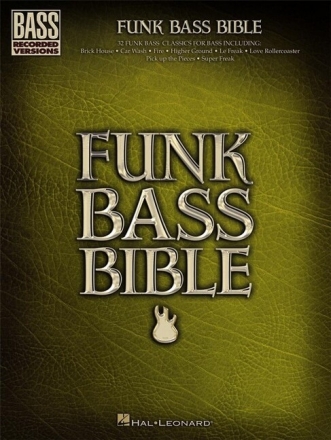 Funk Bass Bible vocal/bass/tab songbook (recorded bass versions)