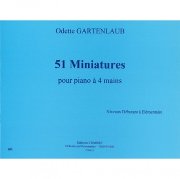 GARTENLAUB Odette Miniatures (51) piano � 4 mains Partition