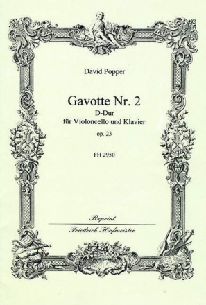 Gavotte D-Dur Nr.2 op.23 f�r Violoncello und Klavier