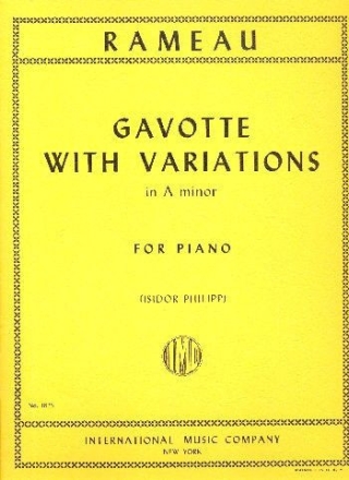 Gavotte with Variations a Minor for piano