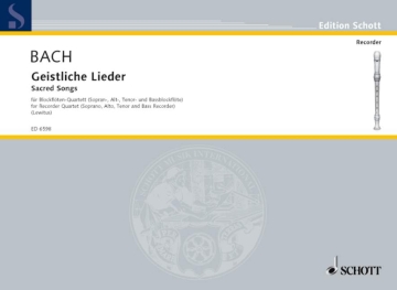 Geistliche Lieder f�r 4 Blockfl�ten (SATB) Spielpartitur