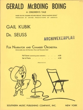 Gerald McBoing Boing for narrator and orchestra score