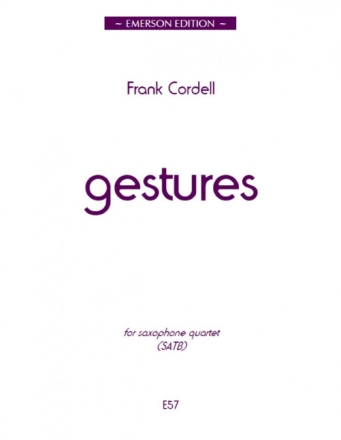 Gestures for 4 saxophone score and parts