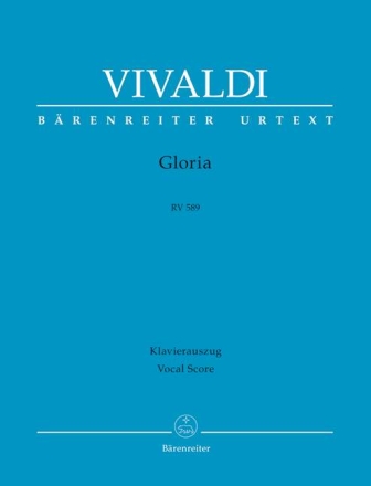 Gloria RV589 f�r Soli, gem Chor und Orchester Klavierauszug