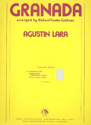 Granada for concert band score and parts
