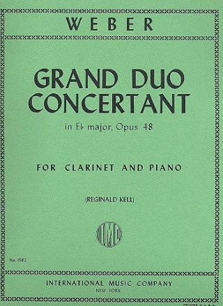 Grand Duo Concertant  e flat major op.48 for clarinet and piano