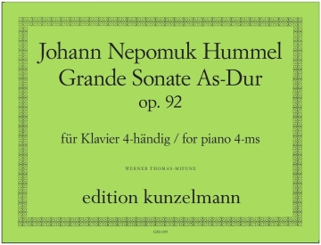 Grande Sonate As-Dur op.92 f�r Klavier zu 4 H�nden