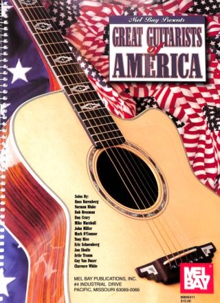 GREAT GUITARIST'S OF AMERICA GUITAR SOLOS  NOTEN UND TABULATUR BOWDEN, DAN, TRANSKRIPTION