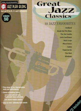 Great Jazz Classics (+CD): for Bb, Eb and C Instruments Jazz Playalong vol.50