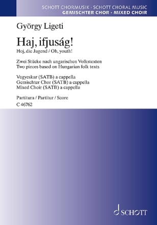 Haj, ifjus�g! - Hoj, die Jugend! f�r gemischten Chor (SATB) Chorpartitur