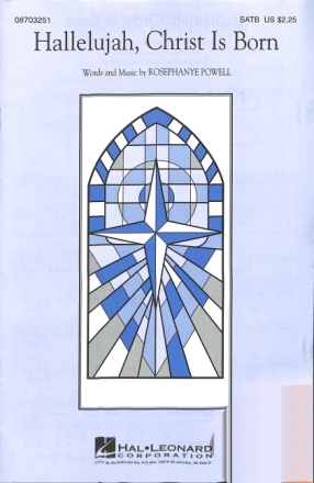 Hallelujah Christ is born for mixed chorus a cappella score