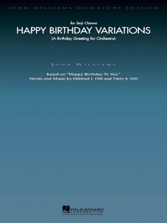 Happy Birthday Variations for orchestra score and parts