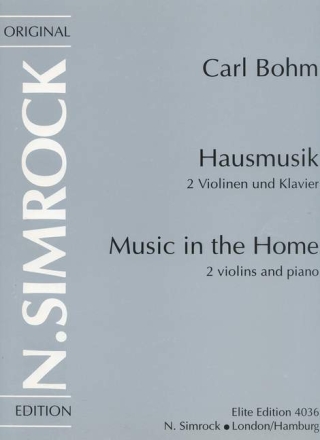 Hausmusik f�r 2 Violinen und Klavier Stimmen