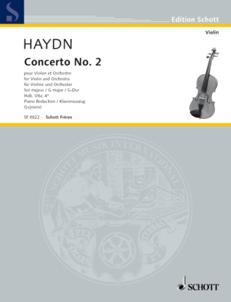 Haydn, Joseph Konzert Nr. 2 G-Dur Hob.VIIa:4 Violine und Orchester Klavierauszug mit Solostimme