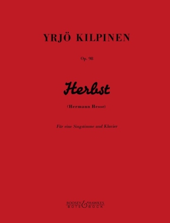 Herbst op.98 f�r Gesang (mittel) und Klavier