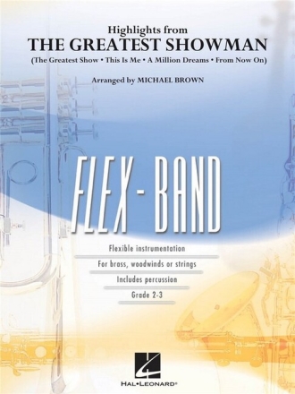 Highlights from 'The greatest Showman' for flexible concert band score and parts