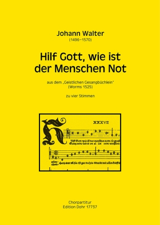 Hilf Gott wie ist der Menschen Not f�r gem Chor a cappella Partitur