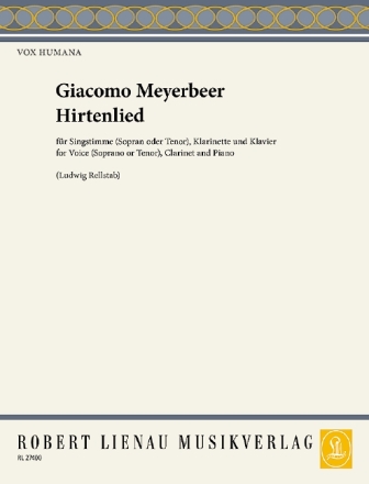 Hirtenlied f�r Sopran (Tenor), Klarinette und Klavier
