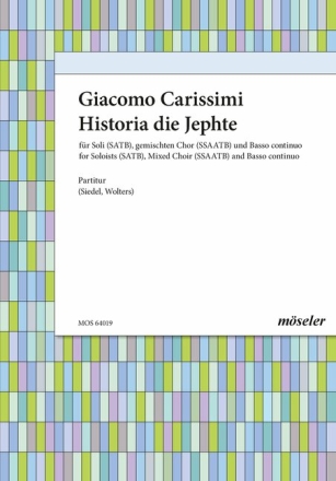 Historia di Jephte f�r 6 Stimmen und Orgel Partitur (la)