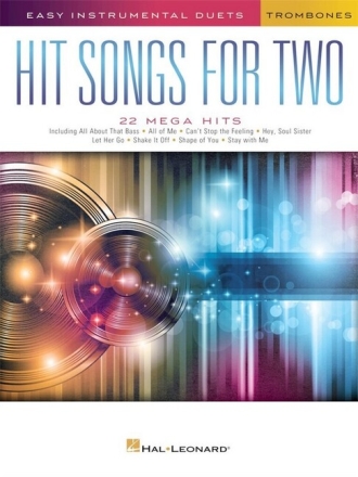 Hit Songs for two: for 2 wind instruments trombone score