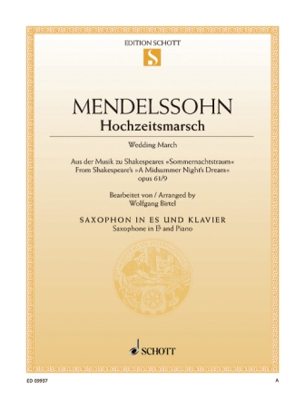 Hochzeitsmarsch op.61,9 f�r Altsaxophon und Klavier