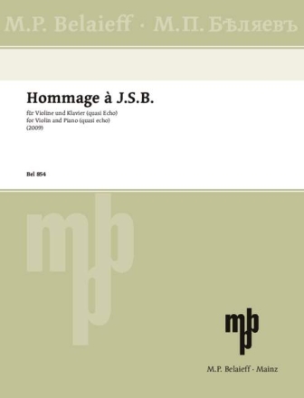 Hommage � J.S.B. f�r Violine und Klavier