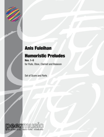 Humoristic Preludes Nos.1-5 for flute, oboe, clarinet and bassoon score and parts
