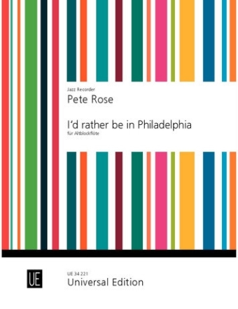 I'd rather be in Philadelphia for alto recorder