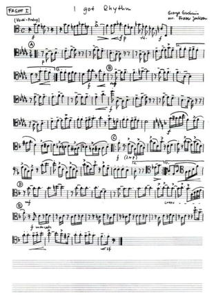 I got Rhythm f�r 4 Fagotte Stimmen (Manuskript)