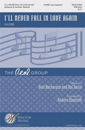 I'll Never Fall in Love Again for mixerd choir (SATBB) unaccompanied choral score