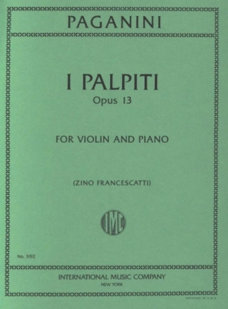 I palpiti op.13 for violin and piano