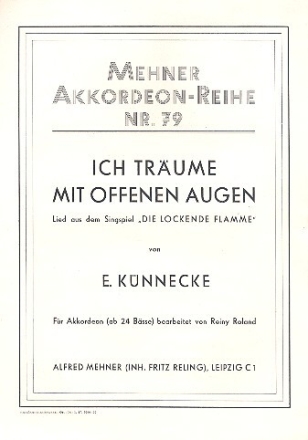 Ich tr�ume mit offenen Augen f�r Akkordeon