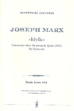 Idylle f�r Orchester Studienpartitur