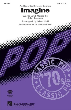 Imagine for mixed choir and piano score
