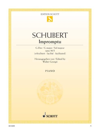 Impromptu G-Dur op.90,3 f�r Klavier (erleichtert)