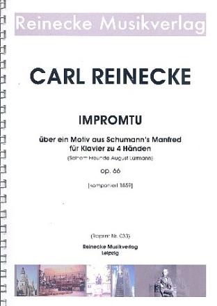 Impromptu �ber ein Motiv aus Schumanns Manfred op.66 f�r Klavier zu 4 H�nden Spielpartitur
