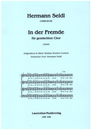 In der Fremde f�r gem Chor a cappella Partitur