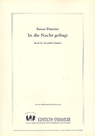 In die Nacht gefragt f�r Tenorfidel (Gambe)