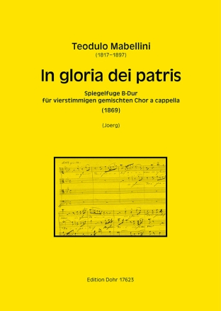 In gloria dei patris f�r gem Chor a cappella Partitur