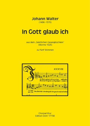 In Gott glaub ich f�r gem Chor a cappella Partitur