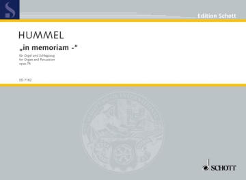 - in memoriam - op. 74 f�r Orgel und Schlagzeug (Kleine Trommel, 2 Holzblocktrommeln, 4 Becke