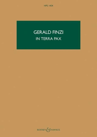 In Terra Pax op. 39 f�r Soli (SBar), gemischter Chor (SATB) und Orchester Studienpartitur