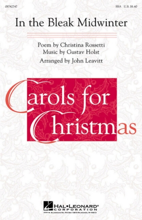 In the bleak Midwinter for female chorus and piano score