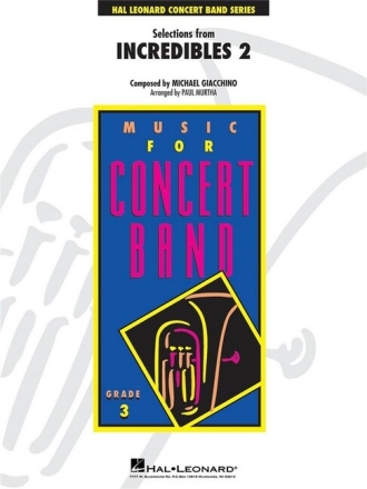 Incredibles 2 - Selections for concert band score and parts