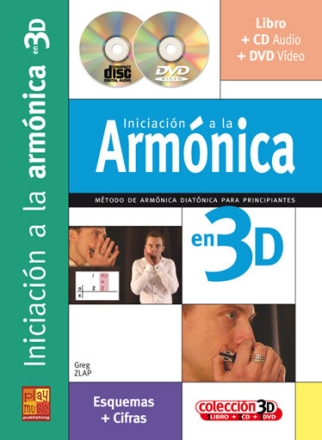 Iniciacion A Armonica en 3D (+CD+DVD) per arm�nica diat�nica para principiantes Text spanisch