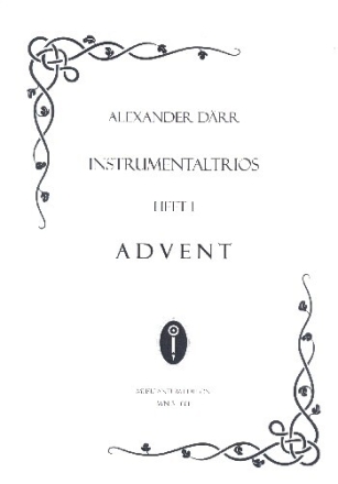 Instrumentaltrios Band 1 - Advent f�r 3 Instrumente in C 3 Spielpartituren