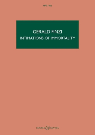 Intimations of Immortality op. 29 HPS 1452 f�r Tenor solo, gemischter Chor und Orchester Studienpartitur