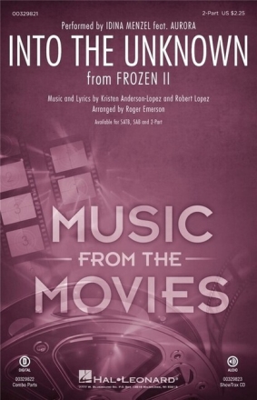 Into the Unknown from 'Frozen 2' for 2-part choir and piano score